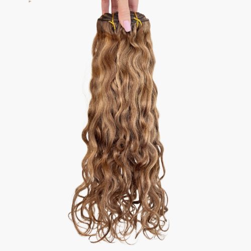 Wavy Curly Chestnut Chocolate Dimensional Clip-In Hair Extension are for those with 2B-2C curl patterns. 