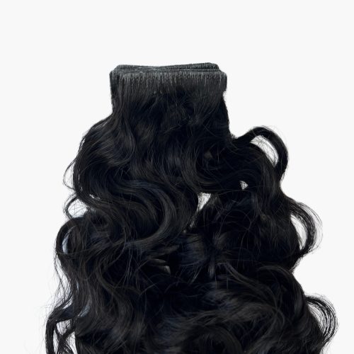 Off Black Curly Invisible Tape-In Hair Extensions | Curly Heaven™ 