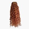 Curly Heaven’s Sambi Strawberry Blonde Curly Clip-In Extensions for 3B curls