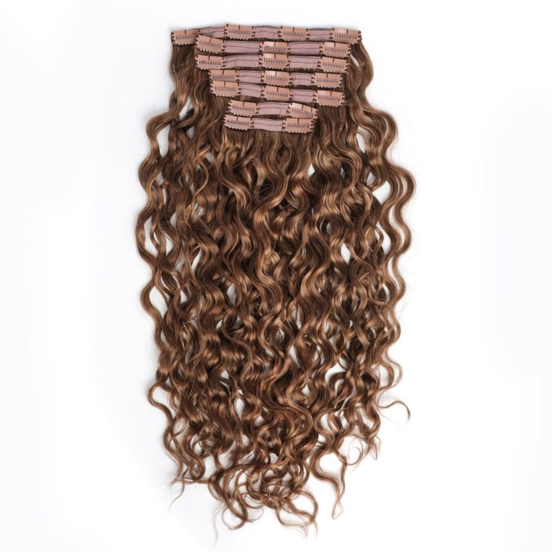 WAVY CURLY CHOCOLATE BLONDE CURLY HEAVEN HAIR EXTENSIONS