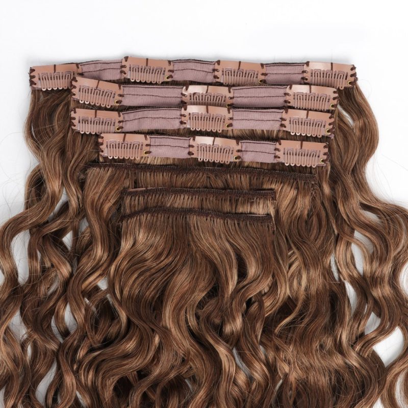 WAVY CURLY CHOCOLATE BLONDE CURLY HEAVEN HAIR EXTENSIONS 2