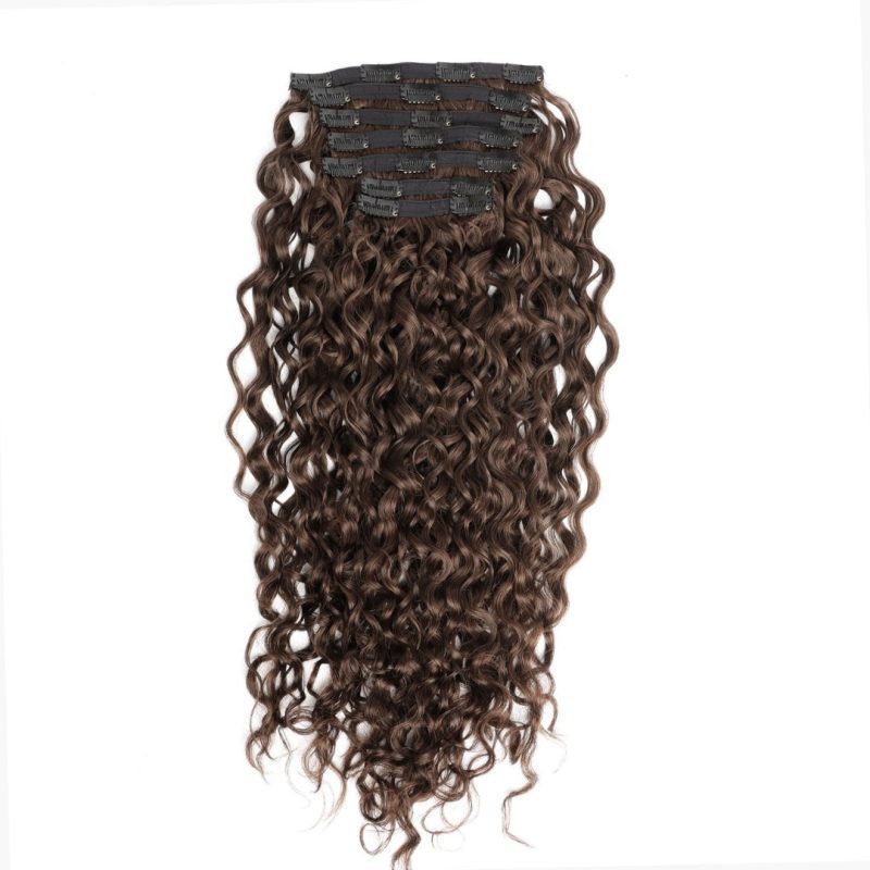 WAVY CURLY MOCHA BROWN CURLY HEAVEN HAIR EXTENSIONS