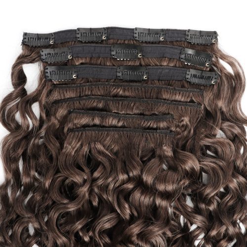 WAVY CURLY MOCHA BROWN CURLY HEAVEN HAIR EXTENSIONS 2