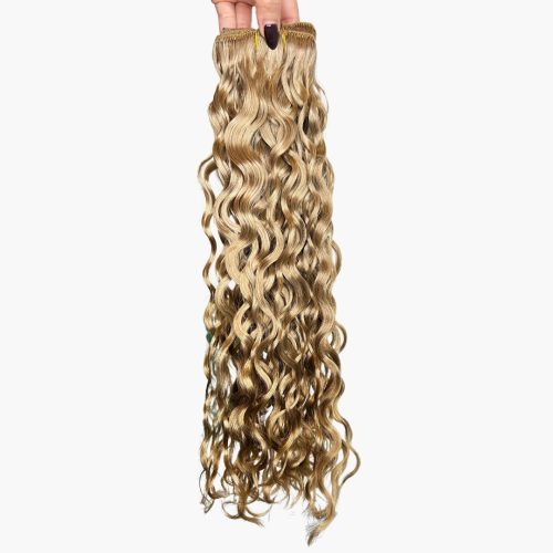 Wavy Curly Ash Blonde Clip-In Hair Extension | Curly Heaven™