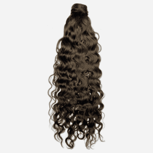 WavyCurlyExtensionPonytailChocolateBrown 1