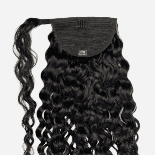 Wavy Curly Off Black Ponytail Extension | Curly Heaven™