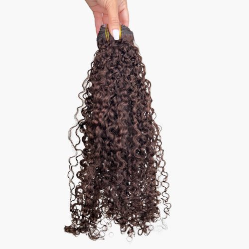 Sambi Dark Chocolate Brown Clip-In Extensions | Curly Heaven™ 