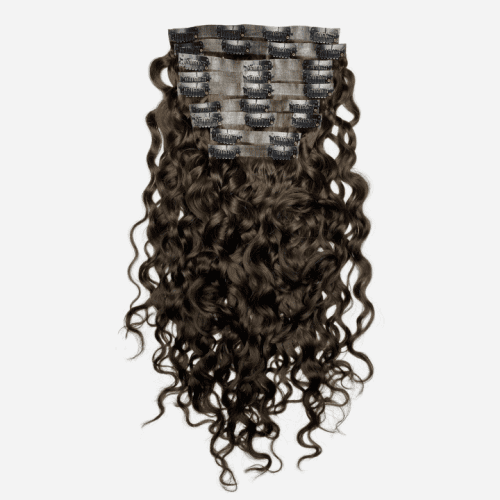 Wavy Curly Mocha Brown Seamless Clip-Ins | Curly Heaven™ 